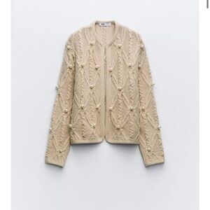 Zara pearl cardigan